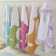 Personalized Hooded Towels - Baby Zoo Animals - 20613