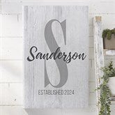 Personalized Canvas Prints - Rustic Farmhouse Initial - 20621
