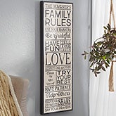 Personalized Family Rules Sign - 20626