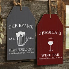 Personalized Home Bar Wall Tag Signs - 20640