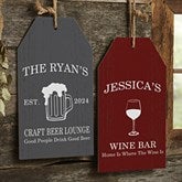 Personalized Home Bar Wall Tag Signs - 20640