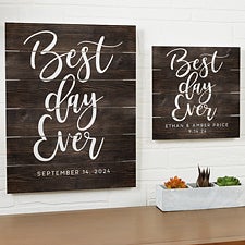 Personalized Wooden Shiplap Best Day Ever Sign - 20678