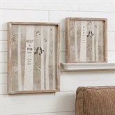 Birch Tree Love Birds Personalized Framed Wall Art - 20683