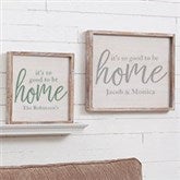 Good To Be Home Personalized Rustic Wall Art - 20686