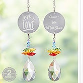 Love Is Love Personalized Rainbow Suncatcher - 20724