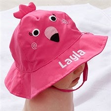 Custom Embroidered Baby Sun Hat - Flamingo - 20752