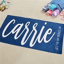 Personalized Name Beach Towels - Scripty Style - 20846