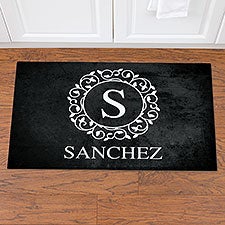 Personalized Kitchen Mats - Circle & Vine Monogram - 20892