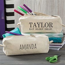 Modern Name Personalized Canvas Pencil Case - 20925