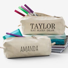 Modern Name Personalized Canvas Pencil Case - 20925