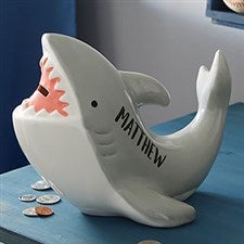 Personalized Shark Piggy Bank - 20941