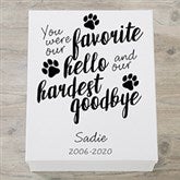 Personalized Pet Memory Box - Paw Prints On My Heart - 20949