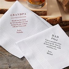 Personalized Mens Handkerchief - Add Any Text - 20953