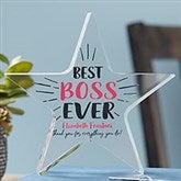 Personalized Best Boss Ever Award Star - 20957