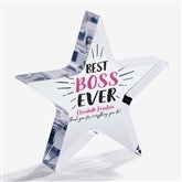 Personalized Best Boss Ever Award Star - 20957