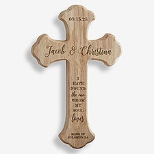 Personalized Wood Cross - Our Wedding Day - 20979