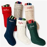 Cozy Cable Knit Personalized Christmas Stocking - 21010