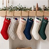 Cozy Cable Knit Personalized Christmas Stocking - 21010