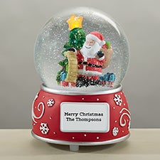 Santa Claus Personalized Musical  Light Up Snow Globe - 21014