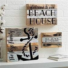 Coastal Life Personalized Reclaimed Wood Signs - 21037