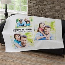 Personalized Blankets For Men - Three Photo Collage - 21053