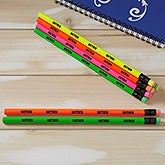 Personalized Pencils - Neon Colors - Set of 12 - 21061