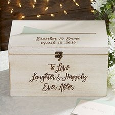 Personalized Wedding Accessories Personalization Mall Ever After Personalized Wedding Wood Card Box 21072