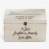 Ever After Personalized Wedding Wood Card Box - 21072