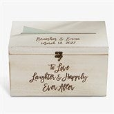 Ever After Personalized Wedding Wood Card Box - 21072