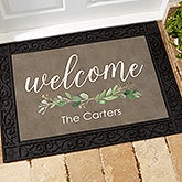 Personalized Doormats - Greenery Welcome - 21165