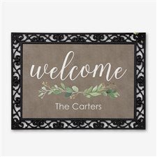 Personalized Doormats - Greenery Welcome - 21165