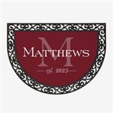Family Name Personalized Half Round Doormat - 21174