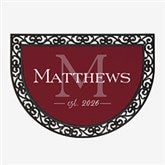 Family Name Personalized Half Round Doormat - 21174