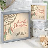 Boho Dreamcatcher Personalized LED Light Shadow Box - 21190