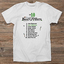 Personalized Top Ten Golfers Shirts and Accessories - 2120