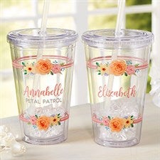 Personalized Initial Tumbler With Monogrammed Letter Sunflower - Sandjest