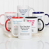 Custom Text Mugs - Your Text Here Coffee Mugs - 21295