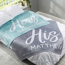 His & Hers Personalized Couple Blankets - 21304