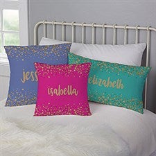 Sparkling Name Personalized Throw Pillows - 21341