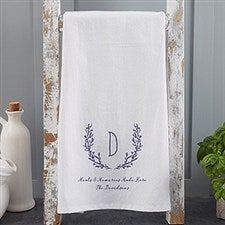 Personalized Tea Towel - Farmhouse Floral - 21362