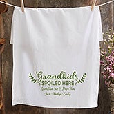 Personalized Tea Towel - Grandkids Spoiled Here - 21369