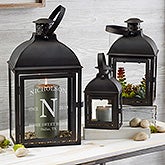 Family Initial Personalized Candle Lantern 3 Piece Set - 21397