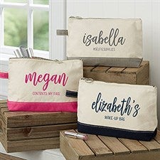 Scripty Name Personalized Makeup Bags - 21437