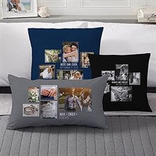 Wedding Photo Collage - Custom 5 Photo Throw Pillows - 21468