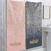 Personalized Bath Towels - Sparkling Name - 21472