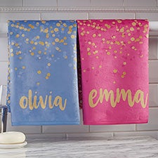Personalized Hand Towels - Sparkling Name - 21476