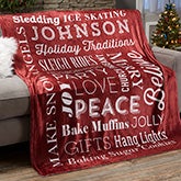 Holiday Traditions Personalized Blankets - 21495