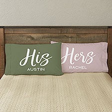 Personalized His & Hers Pillowcase Set - 21500