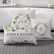 Laurels of Love Personalized Throw Pillows - 21533