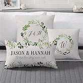 Laurels of Love Personalized Throw Pillows - 21533